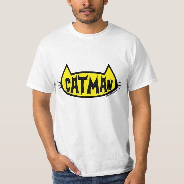 ’CATMAN’ Cat Head Manar Cat Lover T Shirt (Framsida)