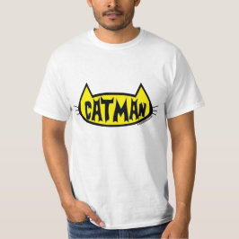 "CATMAN" Katt Huvud Män Katt Älskare T Shirt