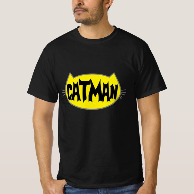 CATMAN Retro Style Herr Cat Älskare T Tröja (Framsida)