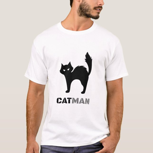 CatMan – Rolig och cool katt T-shirt för kattälska (Framsida)