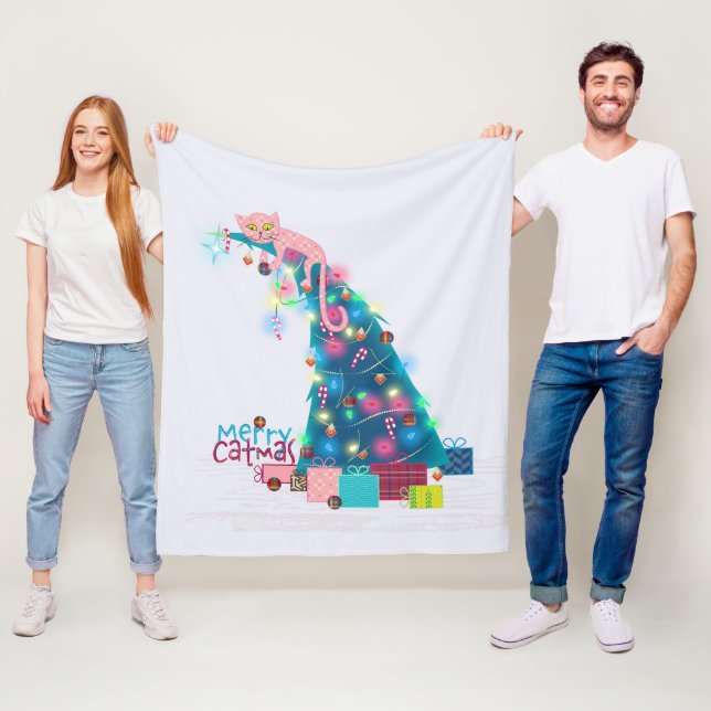 Catmas Träd jul Fleecefilt (På plats)