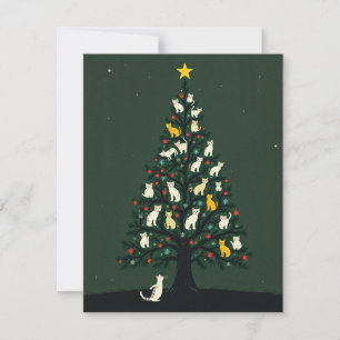 Catmas Träd - Purrfect Julhälsningar Julkort