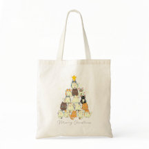 Catmas träd Tote Bag