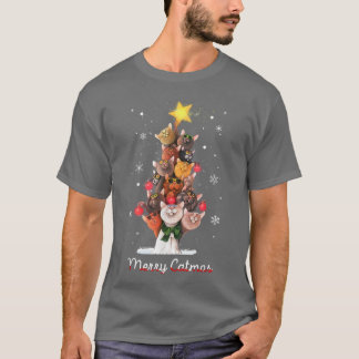 Catmas Träd Ugly jul Funny Julafton Cat Gift T Shirt