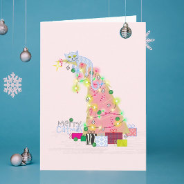 Catmus Träd julkort Tack Kort