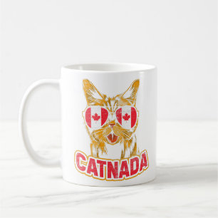 Catnada Canadian Cat Animal Canada Day Kanada Kaffemugg