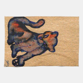 Catness för Katt-itudekattkonst inställning av Kökshandduk