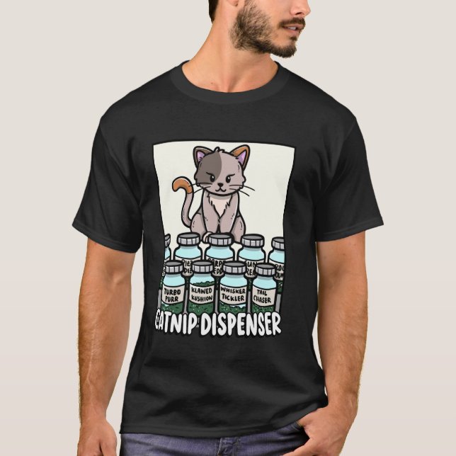 Catnip Dispenser Whisker Tickler Kitten Älskare Cu T Shirt (Framsida)