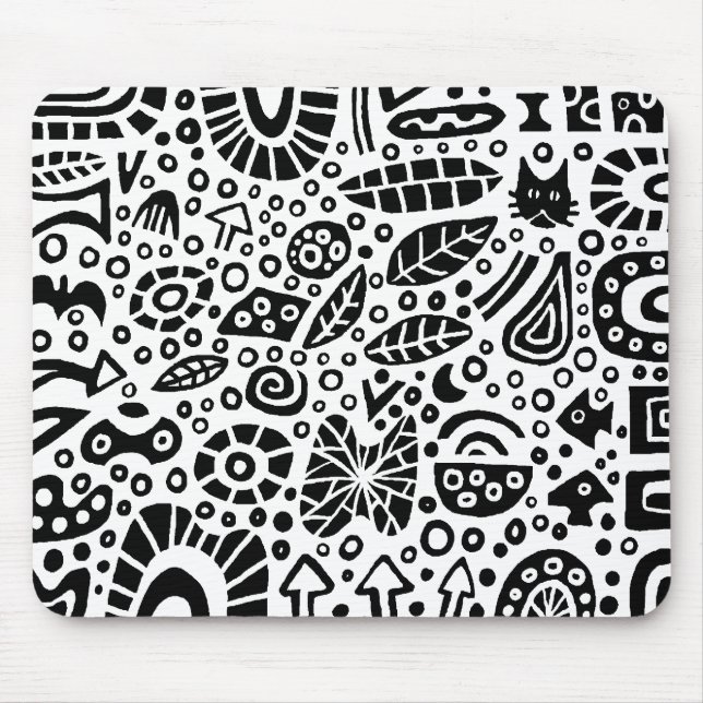 Catnip Dreams - Black on White Musmatta (Framsidan)