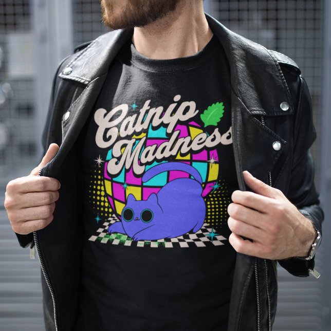Catnip Galenhet Psychedelic Disco T Shirt (Skapare uppladdad)