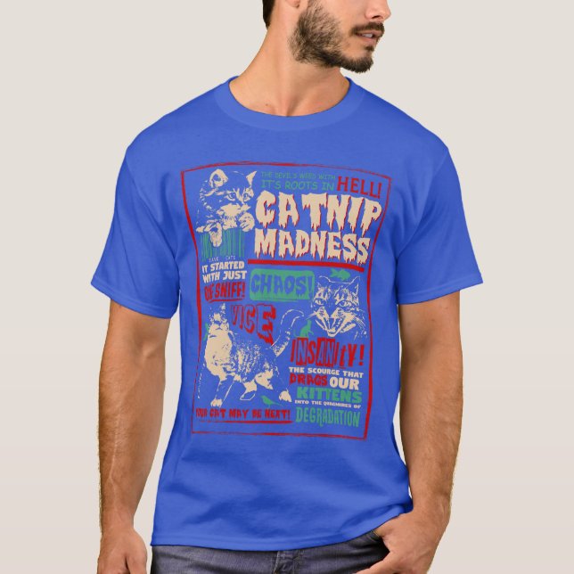 Catnip Madness Cute Kitten Cat Lover Gift Cat Owne T Shirt (Framsida)