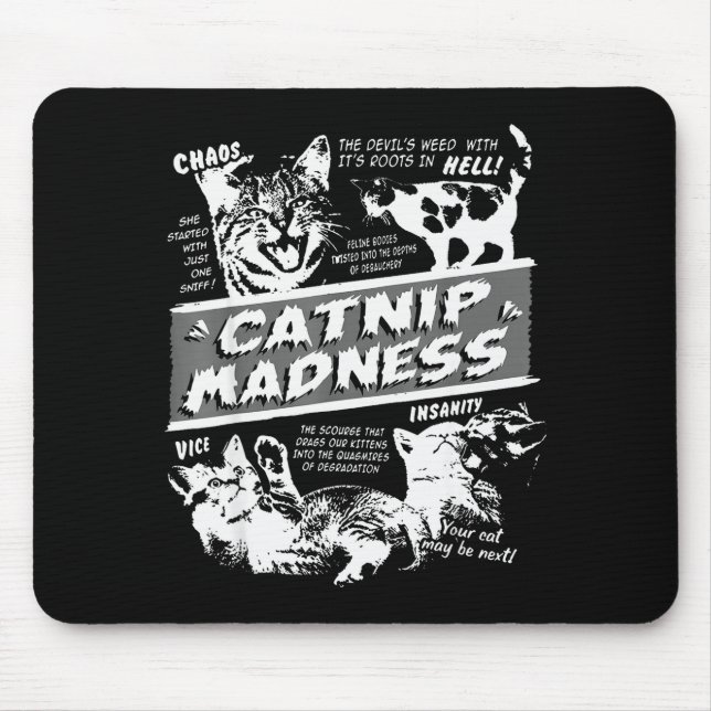Catnip Madness Cute Kitten Funny Cat Pet Humor  Musmatta (Framsidan)