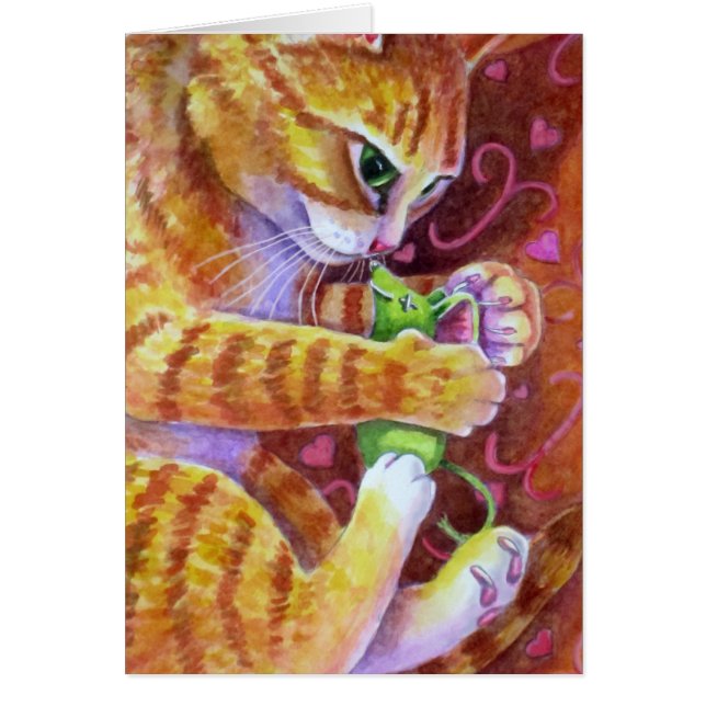 Catnip Mouse Hälsningskort (Framsidan)