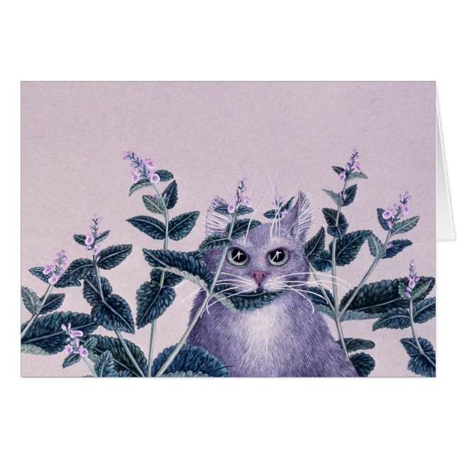 Catnip vid Darlene P. Coltrain Hälsningskort (Framsidan Horizontal)