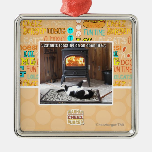 Catnuts stekande julgransprydnad metall (Framsidan)