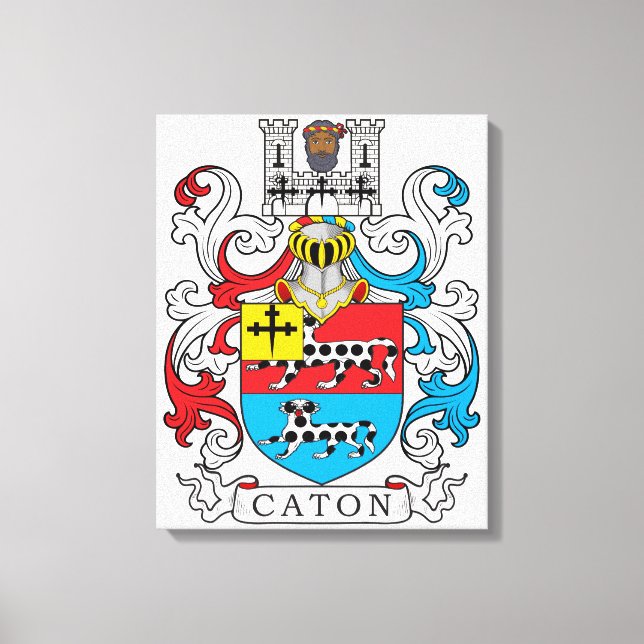 Caton Family Crest Canvastryck (Framsida)