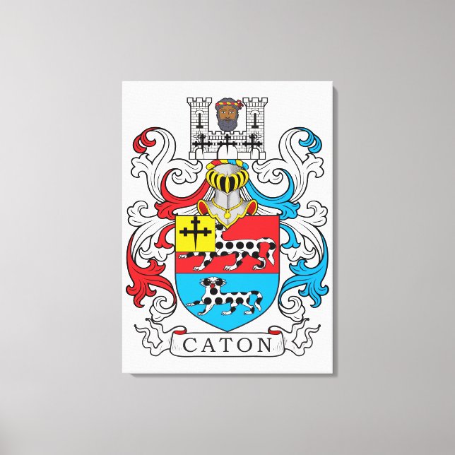 Caton Family Crest Canvastryck (Framsida)