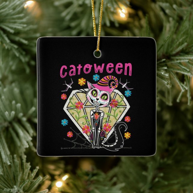 Catoween Halloween Julgransprydnad Keramik (Träd)