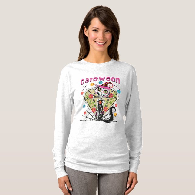 Catoween Halloween T Shirt (Hel framsida)