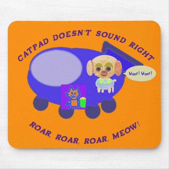 Catpad-Orangen för Högerna Ljud Musmatta (Framsidan)