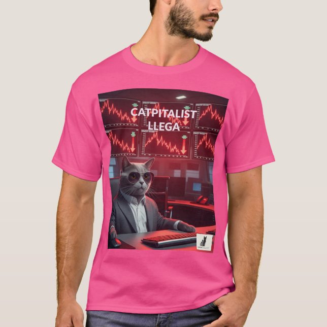 Catpitalist: Comedia de Caída del Mercado T Shirt (Framsida)