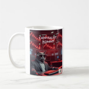 Catpitalist: Marktkrasch-Komödie-Tasse Kaffemugg