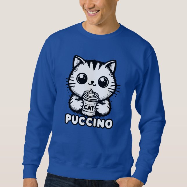 Catpuccino 1 lång ärmad tröja (Framsida)