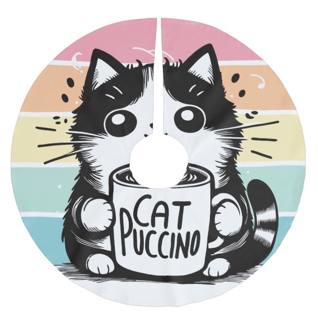 Catpuccino 3 julgransmatta borstad polyester (Framsidan)