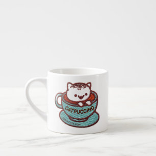 CATPUCCINO CAT Embroied Patch Espresso Mugg Espressomugg