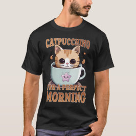 Catpuccino för en Perfekt morgonkaffe T Shirt