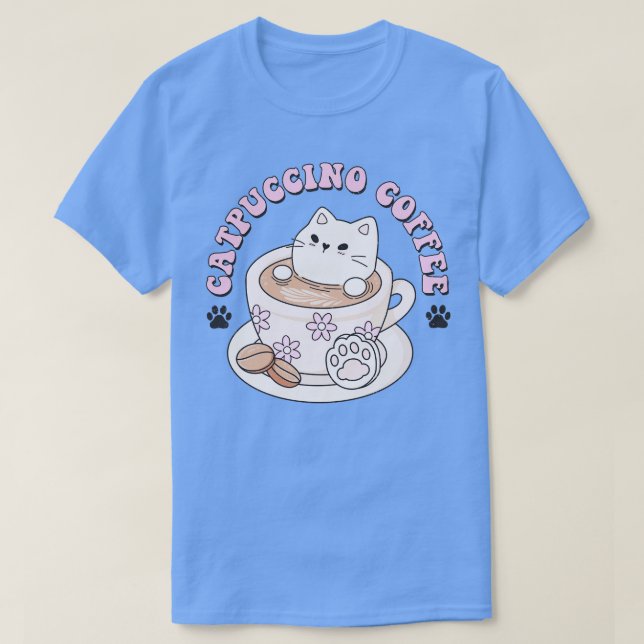 Catpuccino-kaffe T Shirt (Design framsida)