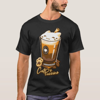 Catpuccino - Kawaii Cat Coffee Drink T Shirt