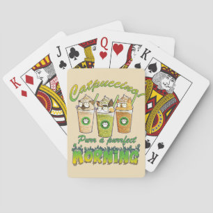 Catpuccino - Purr a Purrfect-morgon Cute Cat Casinokort