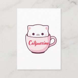 "Catpuccino Söt Katt Kaffe Företagskort" Visitkort
