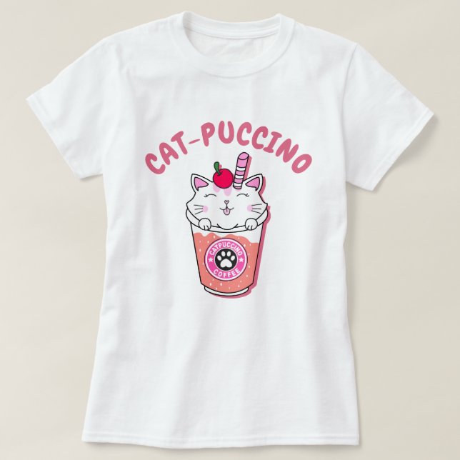 Catpuccino T Shirt (Design framsida)