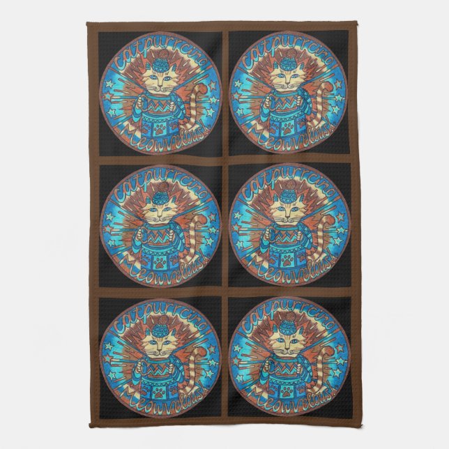 Catpurrcino Kökshandduk (Vertikal)