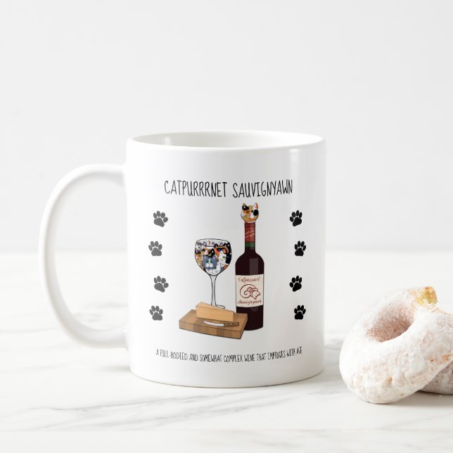 Catpurrrnet Sauvigyawn Kaffemugg (Med munk)
