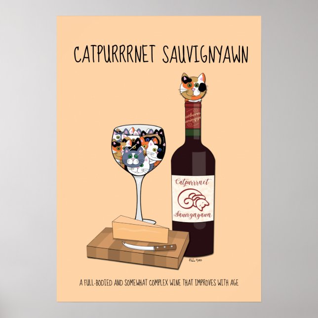 Catpurrrnet Sauvigyawn Poster (Framsidan)