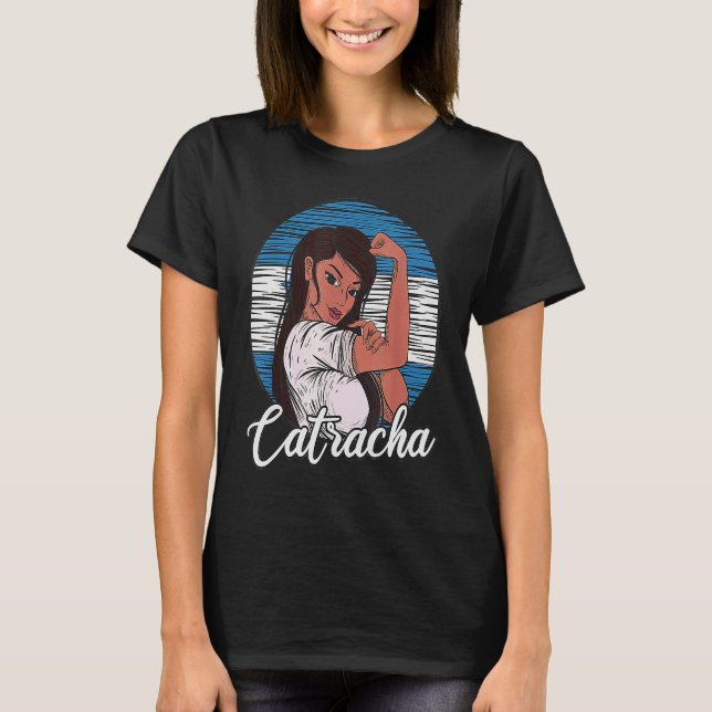 Catracha Honduran Girl Honduras Flag Pride T Shirt (Framsida)