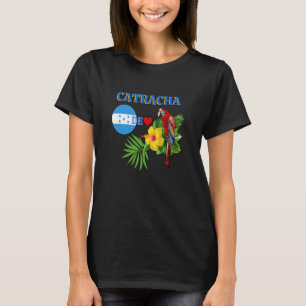 Catracha Honduras Flick Flag Patriottiska Tecken T Shirt