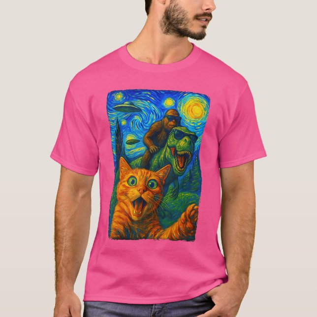 CatRe UFO Sie retro T Shirt (Framsida)