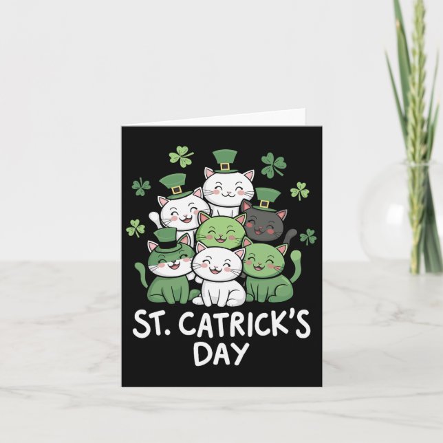 Catricks Day Cats St Patricks Da Kort (Framsida)