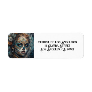 Catrina Azul, anpassningsbar Returadress Etikett