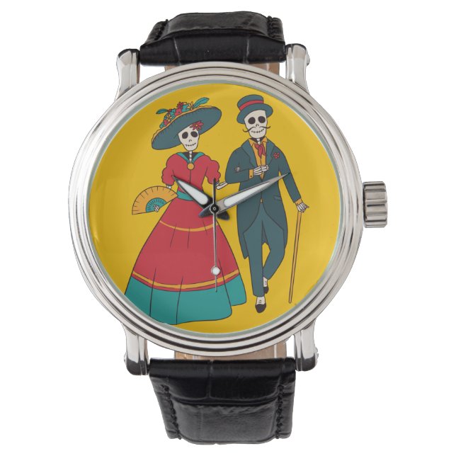 Catrina Couple Mexican Day of the dead Armbandsur (Framsida)