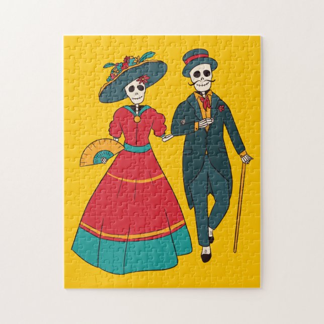 Catrina Couple Mexican Day of the dead Pussel (Vertikal)