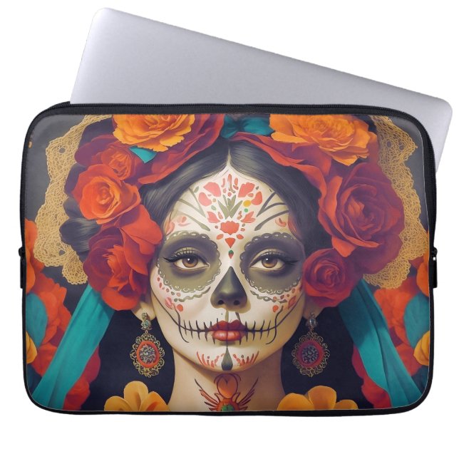 Catrina Day of the dead 1 Laptop Fodral (Framsidan)
