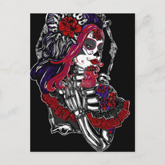 Catrina Day of the dead Vykort