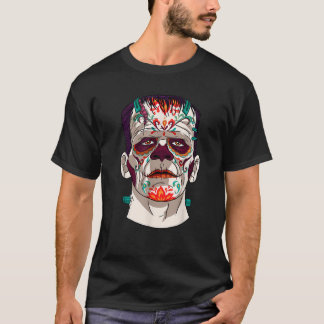 Catrina Frankenstein Sugar Skull Horror Movie T Sh T Shirt