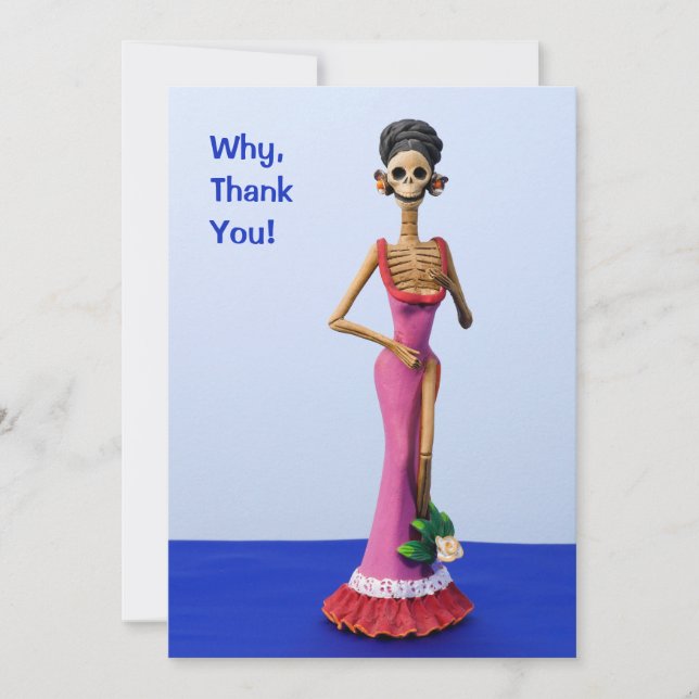 Catrina i en Rosa Dress - tackkort Tack Kort (Framsida)