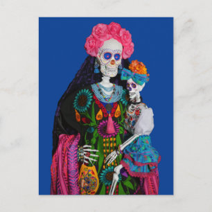 Catrina och Calavera Child Sugar Skull Canvas Vykort